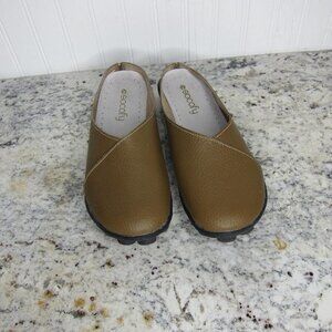 Socofy Tan Leather Mules Size 38 (7)